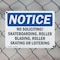 Signmission No Soliciting Skateboarding Roller Blading OSHA Notice Sign, Plastic, 14in W x 10in L, 2PK OS-2PACK-NS-P-1014-L-14845 - alternate 6